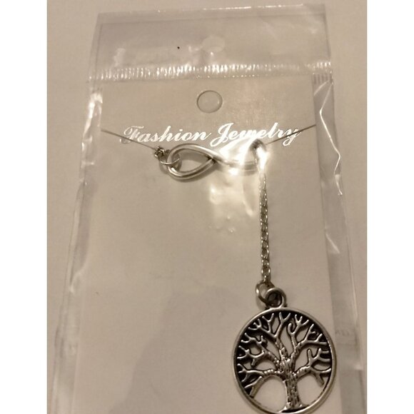 Tree of Life Silver Necklace Infinity Pendant Fashion Jewelry Women Chain 20 inc - Picture 5 of 8